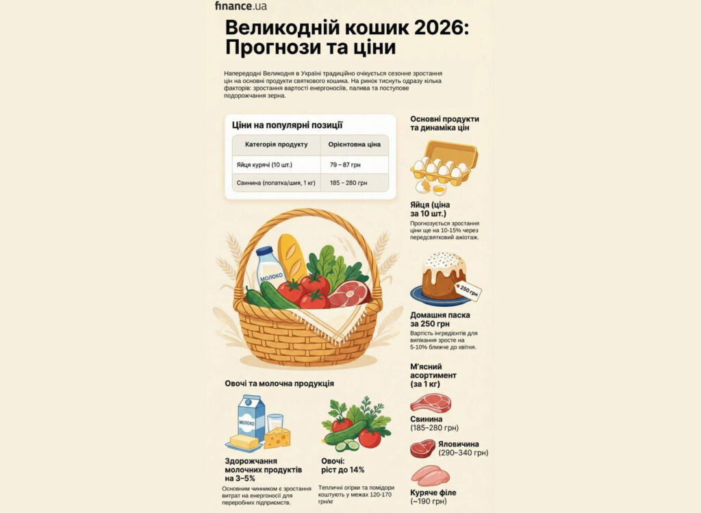 Великодній кошик у 2026 році подорожчає