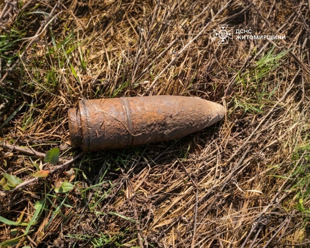Звягельський район: піротехніки ДСНС Житомирщини знешкодили артснаряд часів Другої світової війни